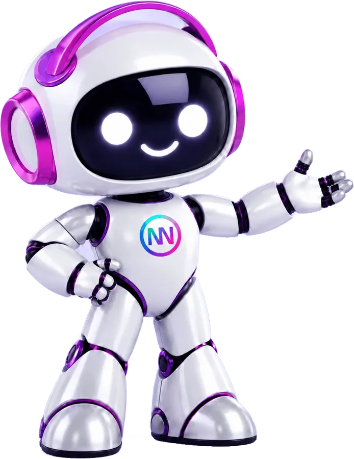 Vitória, a mascote da Connect, apresentando a plataforma